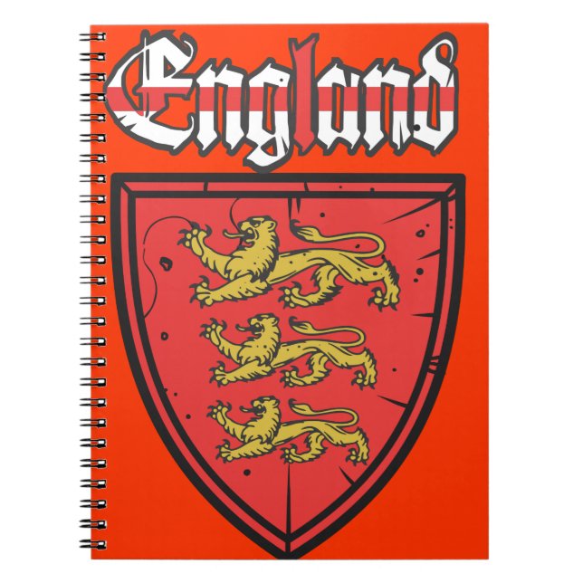England Coat of Arms Notebook (Front)