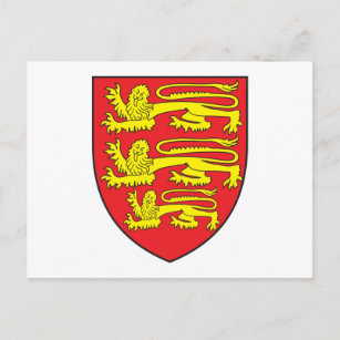England Coat of Arms Postcard