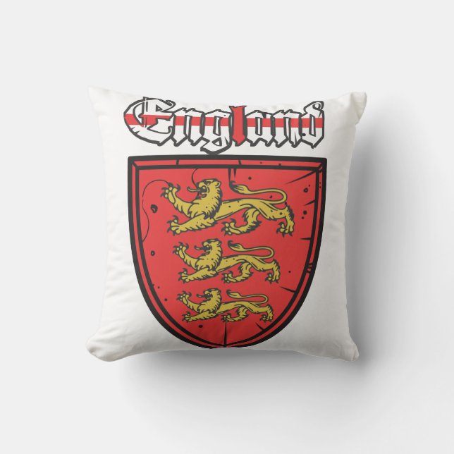 England Coat of Arms Throw Pillow (Front)
