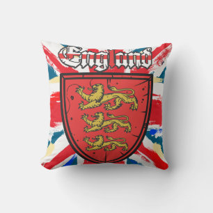 England Coat of Arms Throw Pillow