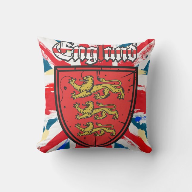 England Coat of Arms Throw Pillow (Front)