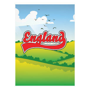 England Countryside travel poster