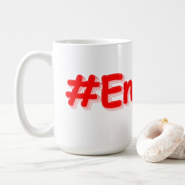 "#England" Cute Design. Buy Now Coffee Mug (With Donut)