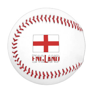 England English Flag Black Personalization Baseball