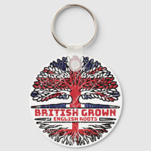 England English Uk United Kingdom British Tree Keychain