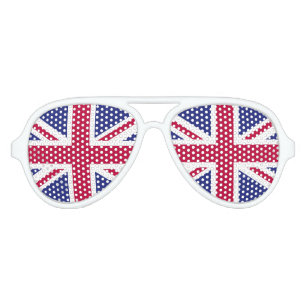 England Flag Aviator Sunglasses