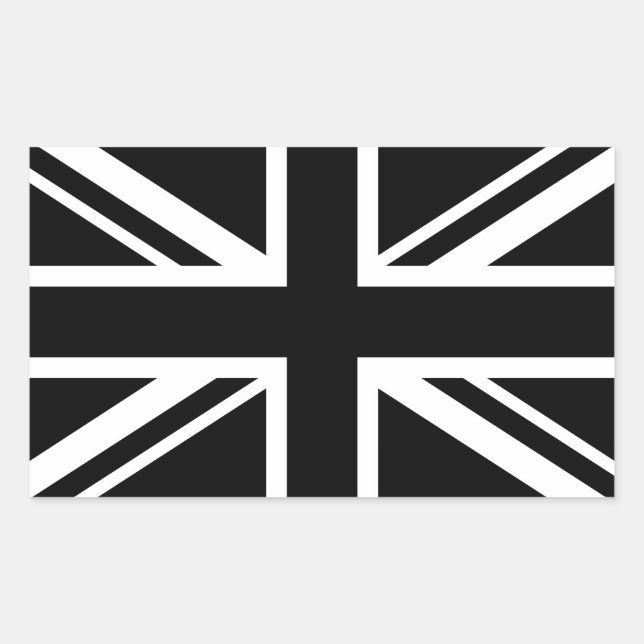 England Flag Black White Sticker (Front)