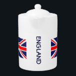 England-Flag-classic<br><div class="desc">This simple but pretty design features the iconic flag of jolly old England, with the word "England" between the two flags which encompass the middle of the pot. You may customize or delete the word "England" if you wish.</div>