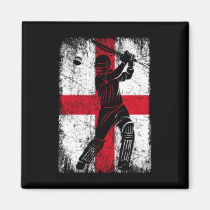England Flag Cricket Jersey Fan Player Coach Magnet