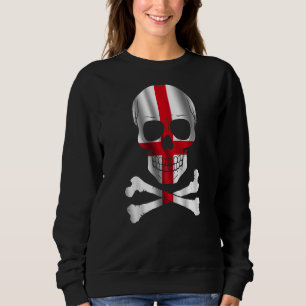 England Flag Design Skull Flag England Sweatshirt