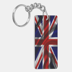 England Flag Fabric Keychain