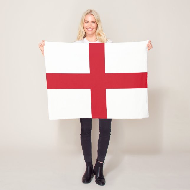England Flag Fleece Blanket (In Situ)