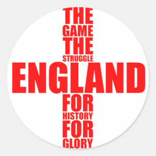 England Flag Football Team Classic Round Sticker
