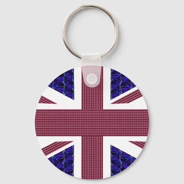 England Flag, Great Britain Flag Keychain (Front)