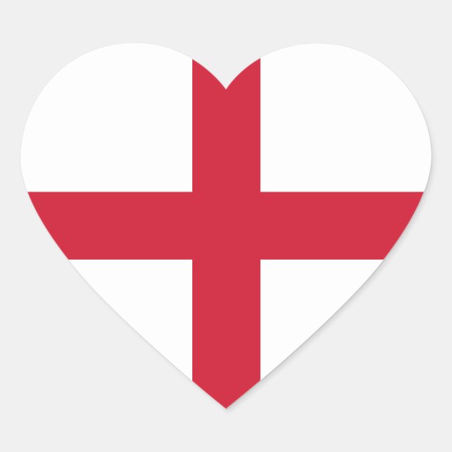 England Flag Heart Sticker (Front)