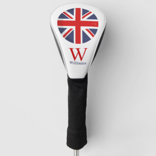 England Flag Monogram Golf Head Cover