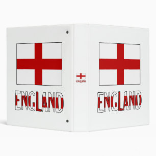 England Flag & Name Binder