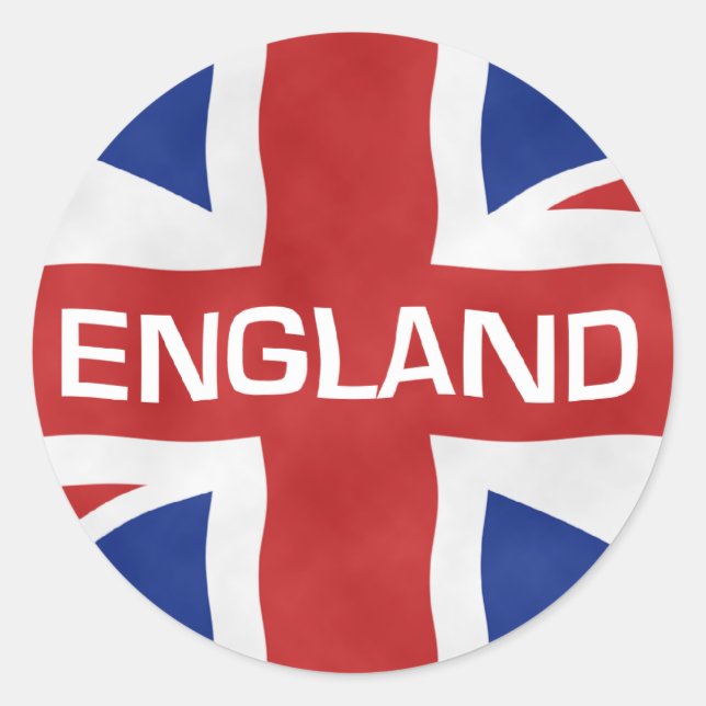 England Flag of the United Kingdom (UK) Classic Round Sticker (Front)