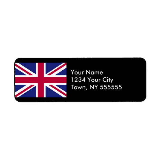 England Flag Return Address Label