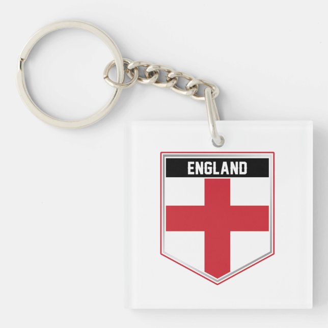 England Flag Shield Keychain (Front)