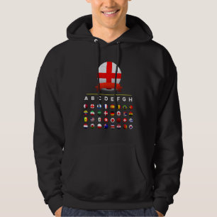 England Flag Soccer Football Flag 32 Soccer Natio Hoodie