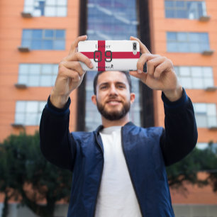 England Flag Soccer Pride Custom Name Number iPhone 15 Pro Case