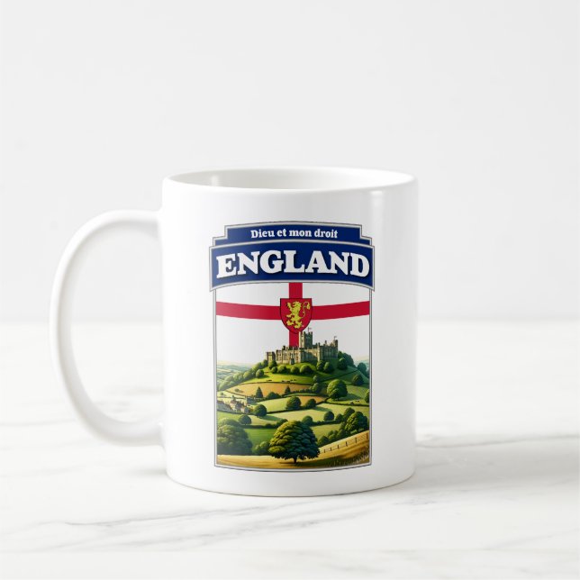 England Flag United Kingdom Coffee Mug (Left)