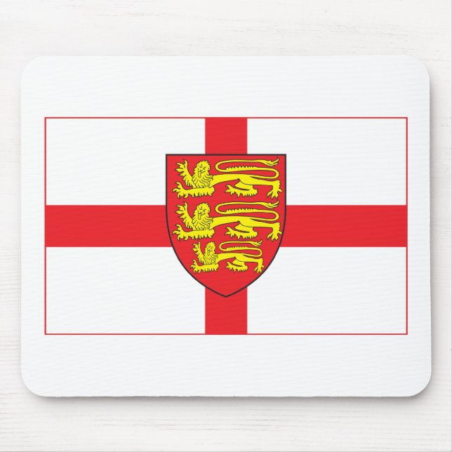 England Flag with coat of arms Mousepad (Front)