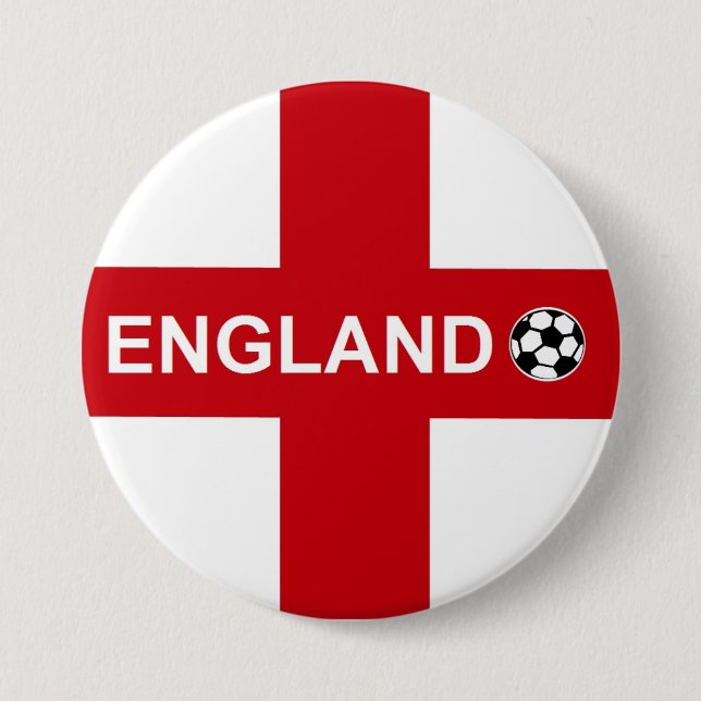 England Football 3 Inch Round Button (Front)