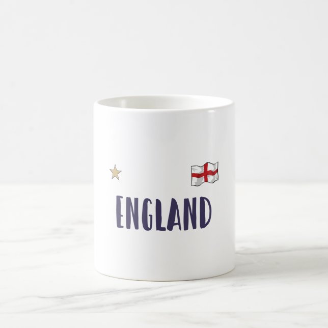 England Football Fan Shirt English Flag Coffee Mug (Center)