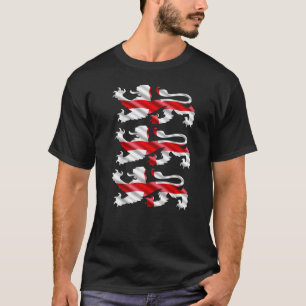 England Football Patriotic English Lions Soccer Cr T-Shirt