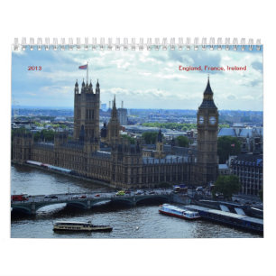 England, France, Ireland 2016 Calendar