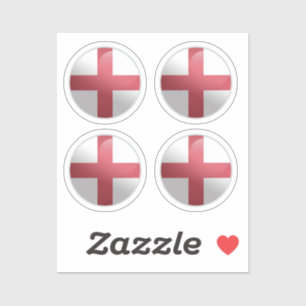 England Glossy Circle Flag
