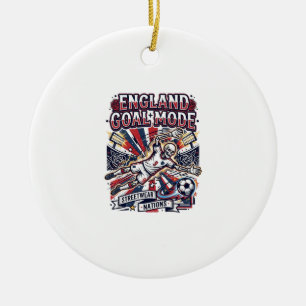 England Goal Mode Skeleton Striker Nations Streetw Ceramic Ornament