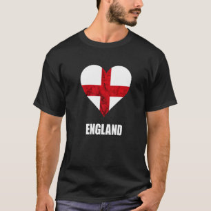 England Heart English Roots England Flag St George T-Shirt