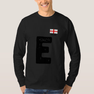 England Human-Flag Letter E Group Matching England T-Shirt