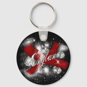 England Keyring, English St. George's Cross Keychain