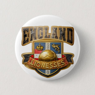 England Lionesses Colour Badge 2 Inch Round Button