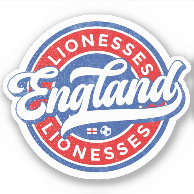 England Lionesses Soccer Badge Round (Front)