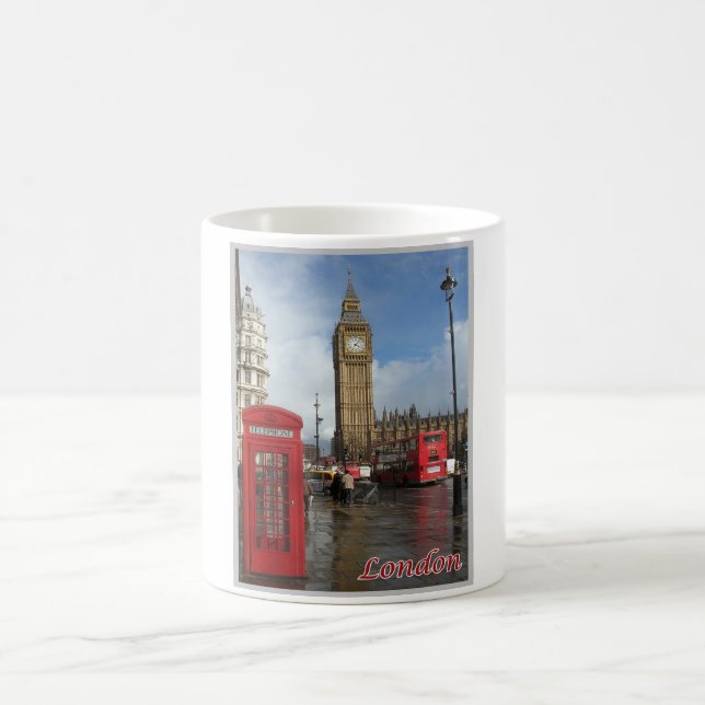 England - London - Big Ben - double-decke - Coffee Mug (Center)