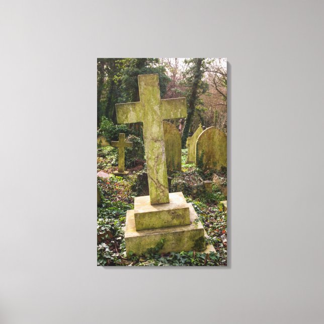 England, London, Highgate Cemetery, gravesite Canvas Print (Front)