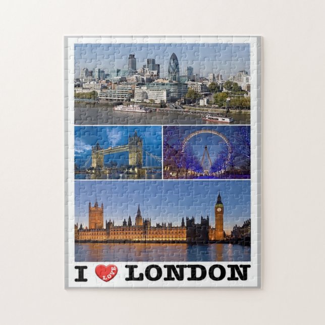 England - London - I Love - Jigsaw Puzzle (Vertical)