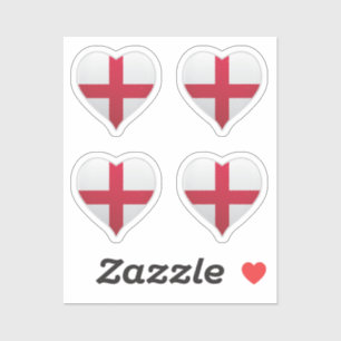 England love flag pride heart sticker