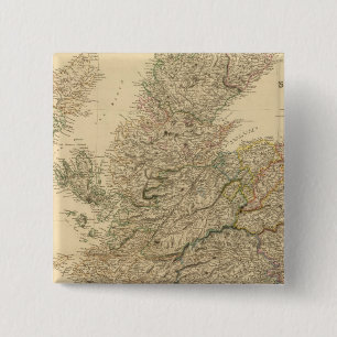 England Map 2 Inch Square Button