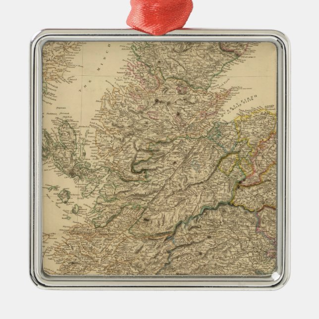 England Map Metal Ornament (Front)