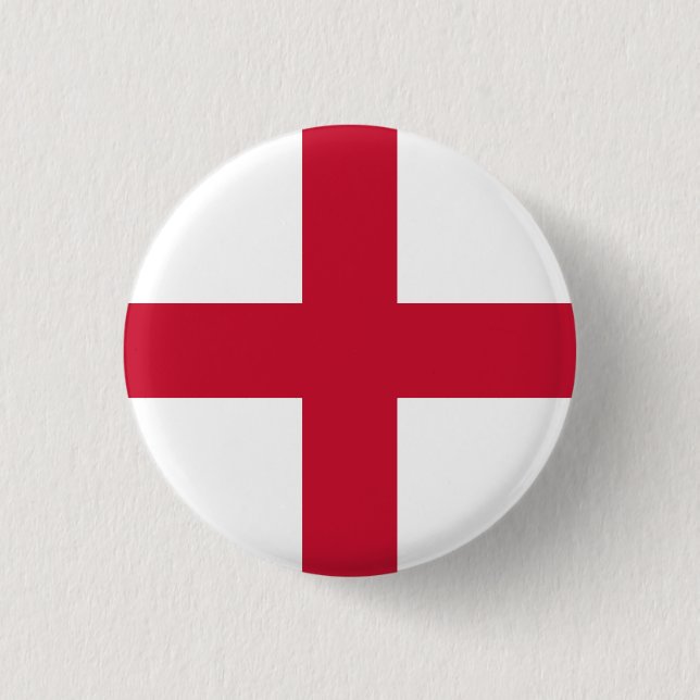 England National Flag 1 Inch Round Button (Front)