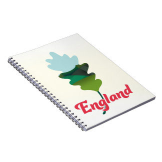 England Oak Leaf Travel poster Notebook