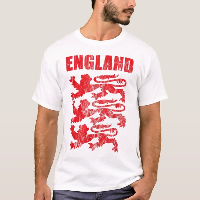 England Red Lion Outfit Gift Soccer Player Jersey  T-Shirt (Front)