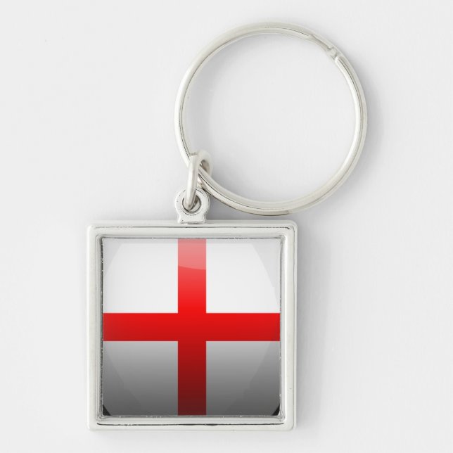 England Retro Glass Keychain (Front)