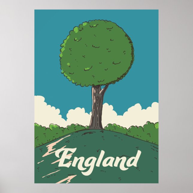 England Retro travel poster (Front)
